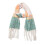 Women's striped shawl wrap mint green oversized 1