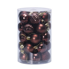 Christmas Ball Ornament Shatterproof 40mm Red 34PCS