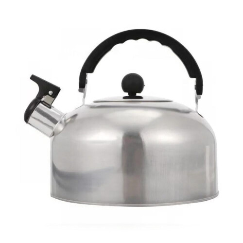 Stainless Steel Whistling Tea Kettle 3L Flat Bottom