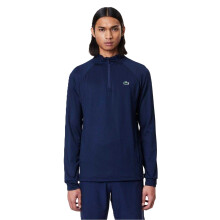 (M, Navy Blue) Lacoste Mens Logo Mock Neck Athletic Top
