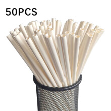 Wegwerprietjes van papier en plastic, buigbaar, 50 stuks