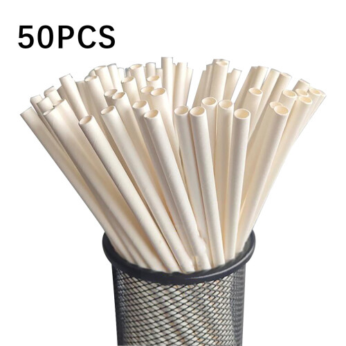 Engångssugrör Papper Plast Bendy50-pack