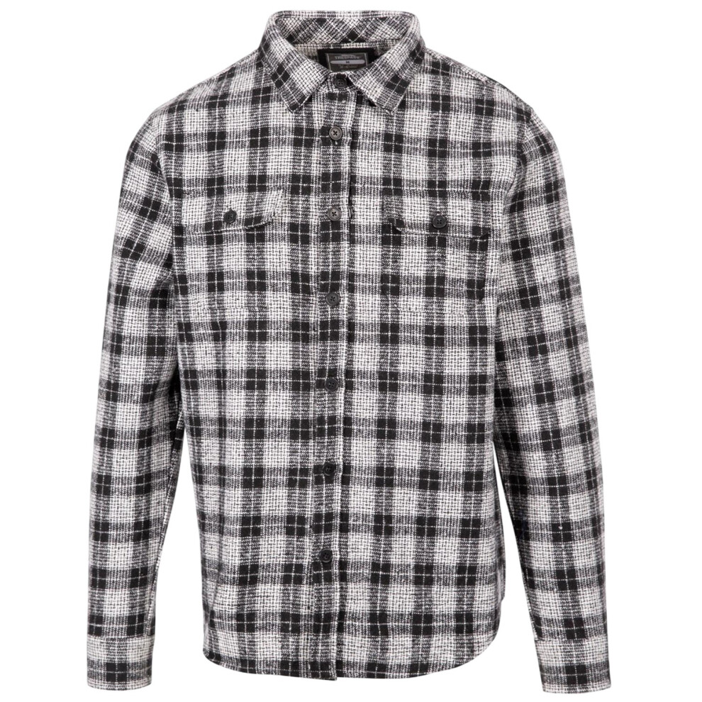 Trespass (Xxl, Black/White) Mens Portlaw Checked Long-Sleeved Shirt