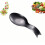 Fish-shaped stainless steel spoon rest, black, 1 piece 1