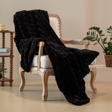 Faux Fur Throw Blanket Dark Brown 40x50 inch