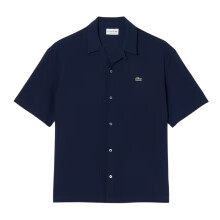 (XL, Navy) Lacoste Mens Revere Collar Shirt