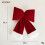 Red Velvet Bows with White Plush Cuff 6 Pack 1