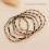 Gold Beaded Stack Bracelets for Women 5-Piece Set 3