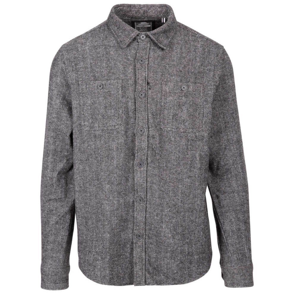 Trespass (Xs, Grey) Mens Plain Collared Shirt