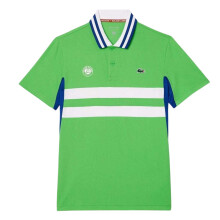 Lacoste Mens Roland Garros Edition Striped Ultra Dry Slim Short-Sleeved Tennis Polo Shirt