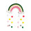 Rainbow wall hanging decor with pastel pom poms 1