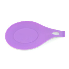 Silicone spoon pad with storage rack for kitchen utensils