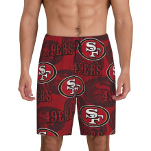 Calça de pijama curta masculina 49ers com o logotipo do time de futebol americano