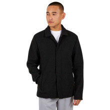 (L, Black) Brave Soul Mens Plain Overcoat