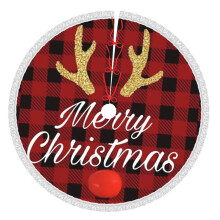 Christmas tree skirt plaid 48 inch