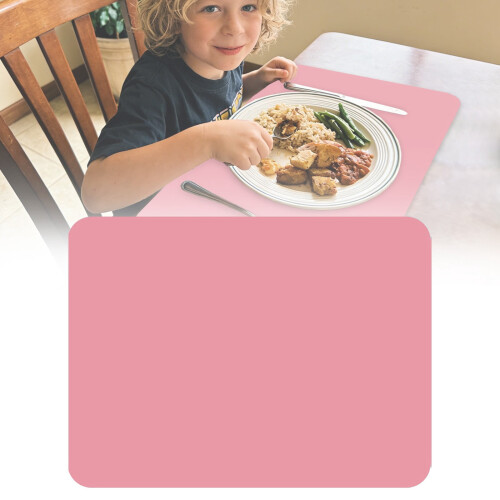 Silicone Kitchen Mat Pink 11.7 x 11.7 Inch 1