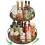 Wood Lazy Susan Organizer 2-Tier Rotating Spice Rack 1