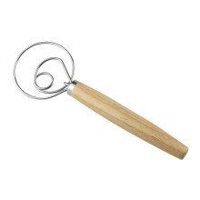 Wooden Handle Whisk Stainless Steel 1 Piece