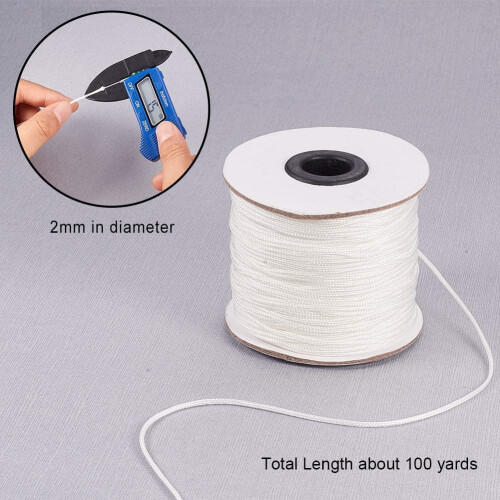 Cordon de store relevable en nylon blanc 1,5 mm 100 m 1