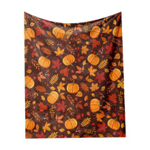 Maple Leaf Pumpkin Blanket Flannel Fleece 50x60in