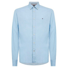 (XL, Blue) Tommy Hilfiger Mens Core Flex Poplin Long-Sleeved Shirt