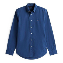 (XL, Aegean Sea) Tommy Hilfiger Mens Core Flex Poplin Long-Sleeved Shirt