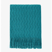 Navy knitted throw blanket 60 x 80 inches