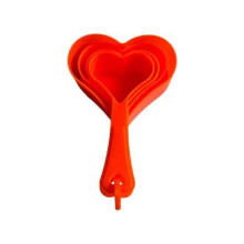 Fymlhomi heart-shaped measuring cups set 4-piece orange