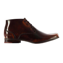 (11 UK, Brown) Firetrap Mens Wesley Patent Leather Boots