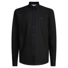 (XXL, Black) Tommy Hilfiger Mens Core Flex Poplin Long-Sleeved Shirt
