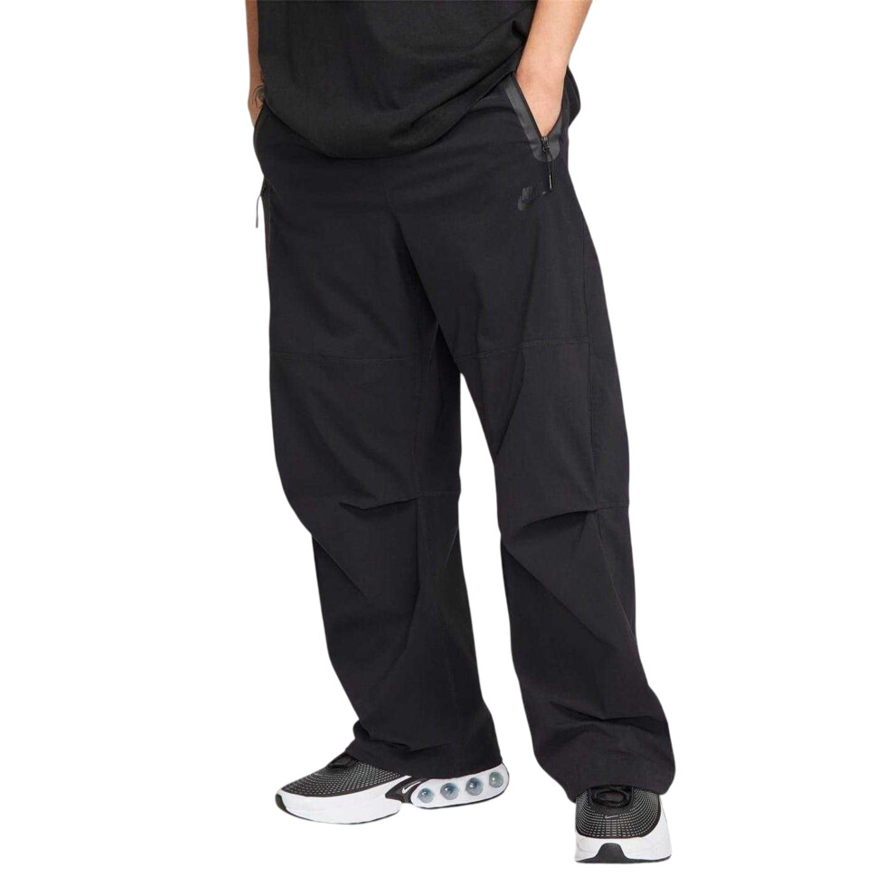 Nike (Xs R, Black) Mens Tech Wide Leg Tracksuit Bottoms
