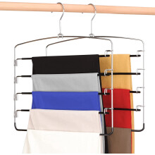 Tutuviw Space-Saving Pants Hangers Non-Slip Stainless Steel
