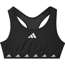 (11-12 Years, Black/White) Adidas Girls Techfit Sports Bra