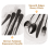 Black Stainless Steel Flatware Set 25-Piece for 4 6