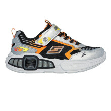 (13 UK Child, Silver/Black) Skechers Childrens/Kids Storm Light Up Trainers
