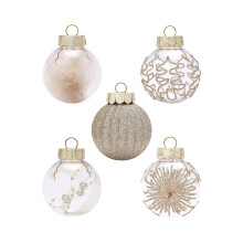 Christmas Ball Ornaments Rose Gold 6cm 30 Pcs