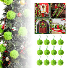 Christmas tree ornaments green pendant long hair version