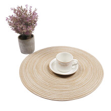 Water Hyacinth Woven Placemats Round Natural 4-Pack