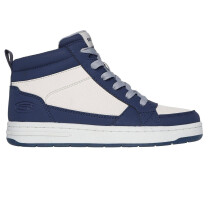 (12.5 UK Child, Navy/Tan) Skechers Childrens/Kids Fleece High Top Trainers