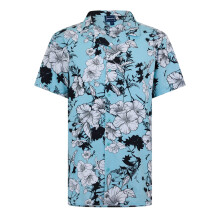 (L, Sky) Bench Mens Floral Relaxed Fit Shirt