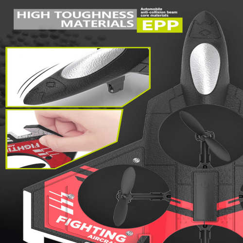 Foam RC Airplane 2.4G with 360 Spin and Lights Red 2