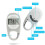 Digital pedometer with clip, 7-day memory, step and 6