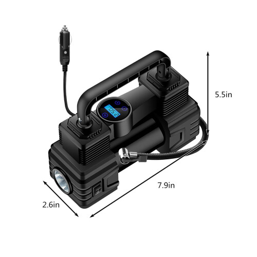 Gonfiatore per pneumatici auto 12V con manometro digitale 150 PSI 1