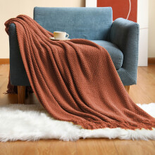 Knitted Blanket with Tassels Bubble Texture 50x72 in