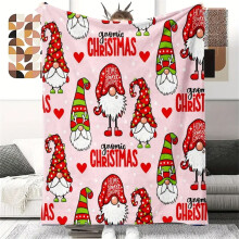 Christmas flannel throw blanket blue snowflake coffee cup