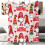 Christmas flannel throw blanket blue snowflake coffee cup 1