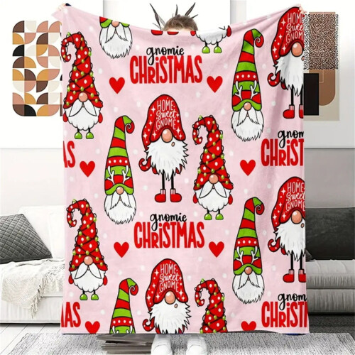 Christmas flannel throw blanket blue snowflake coffee cup