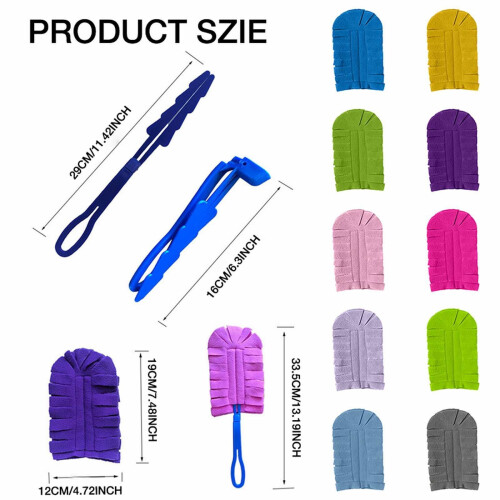 Plumeau en polaire réutilisable violet, lot de 6 1