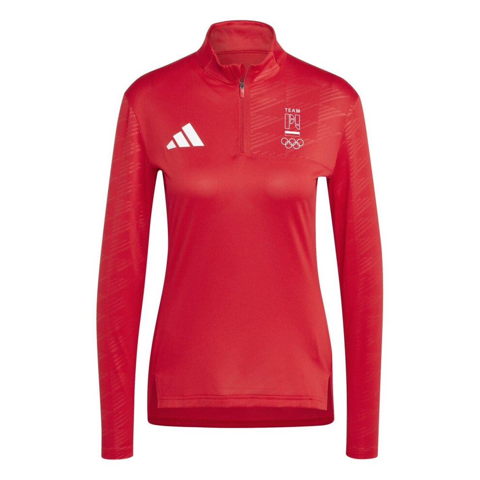 Adidas (6 Uk, Better Scarlet) Womens/Ladies Olympic Poland Top