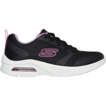 (3 UK, Black/Pink) Skechers Girls Microspec Max Mesh Trainers